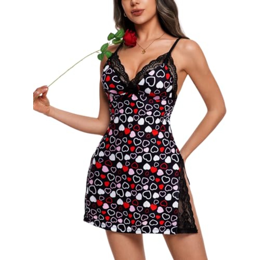 Night Gowns for Women V Neck L - Babydoll Chemise Night ulasan dan harga