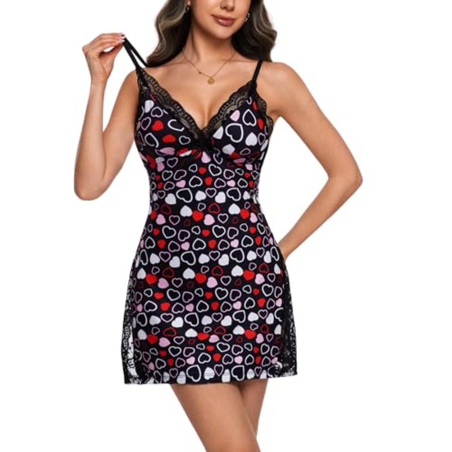 Night Gowns for Women V Neck L - Babydoll Chemise Night ulasan dan harga