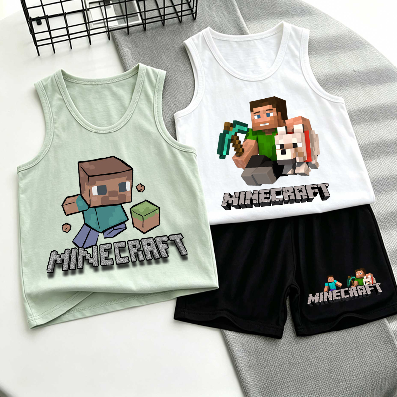 Minecrafted Children Vest+shor - Boyshort Underwear ulasan dan harga