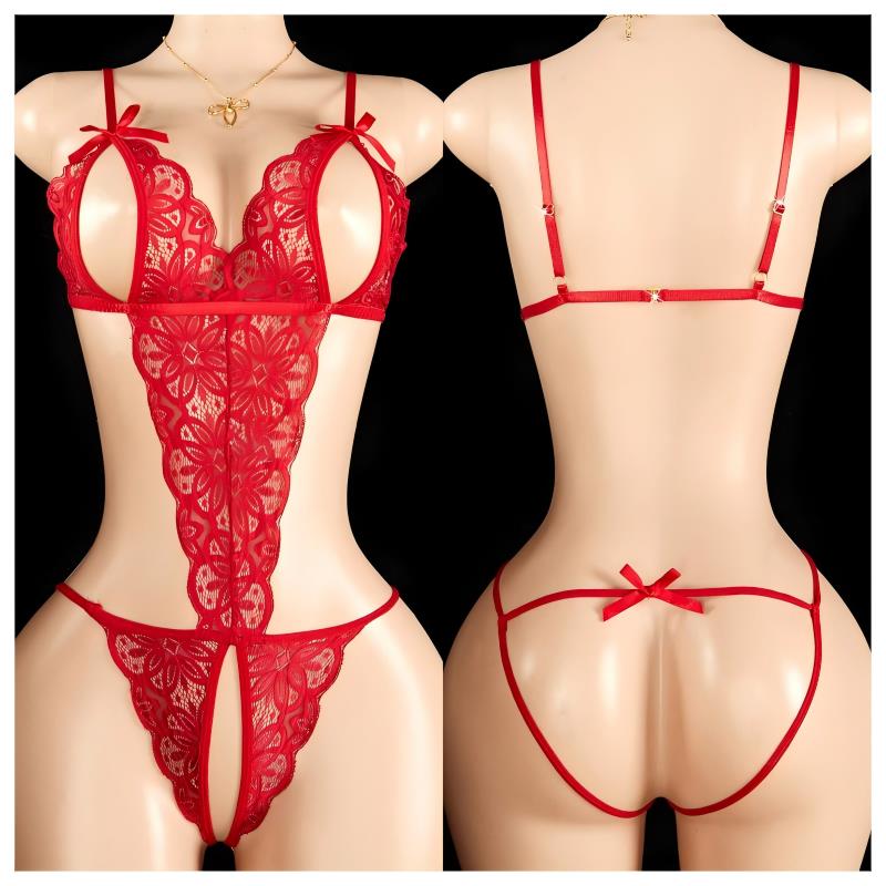 Open Bra Lingerie Set Erotic U - Bodystocking Fishnet ulasan dan harga