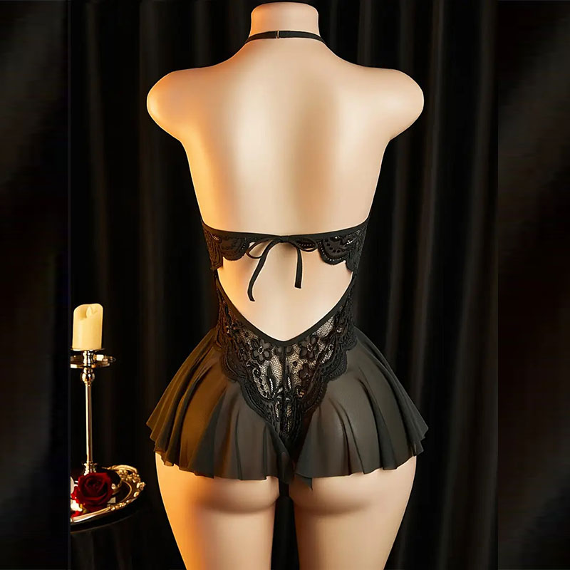 Crotchless Naughty Lingerie Fo - Lace Teddy Lingerie ulasan dan harga
