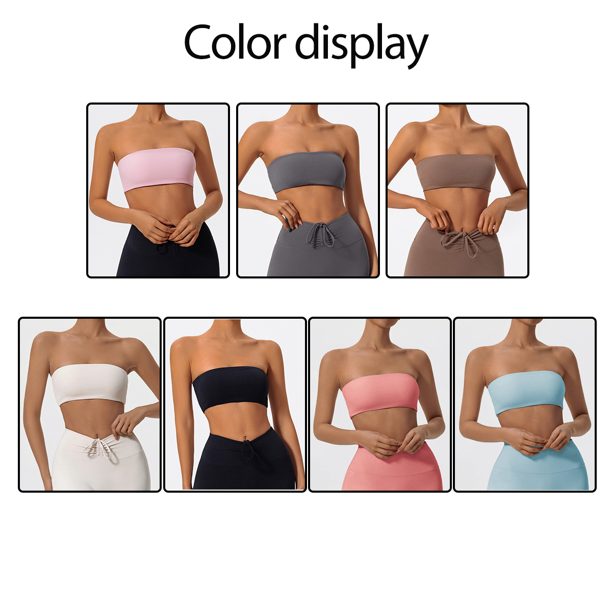 Strapless Sports Bra Gym Crop  - Sports Bra High Impact ulasan dan harga