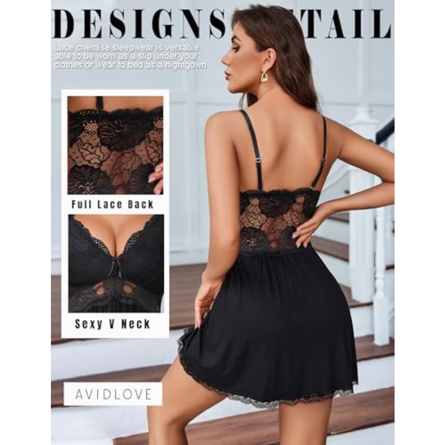 Avidlove Women Chemise Night G - Babydoll Chemise Night ulasan dan harga