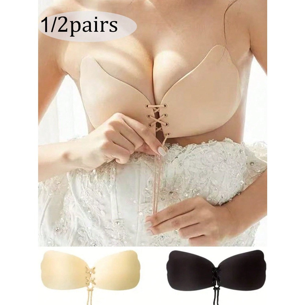 1/2pcs Wing-Shaped Adhesive Br - Silicone Bra Adhesive ulasan dan harga