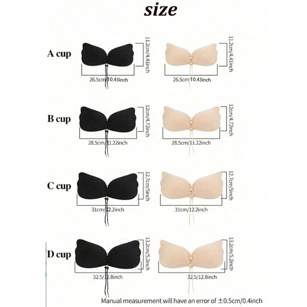 1/2pcs Wing-Shaped Adhesive Br - Silicone Bra Adhesive ulasan dan harga