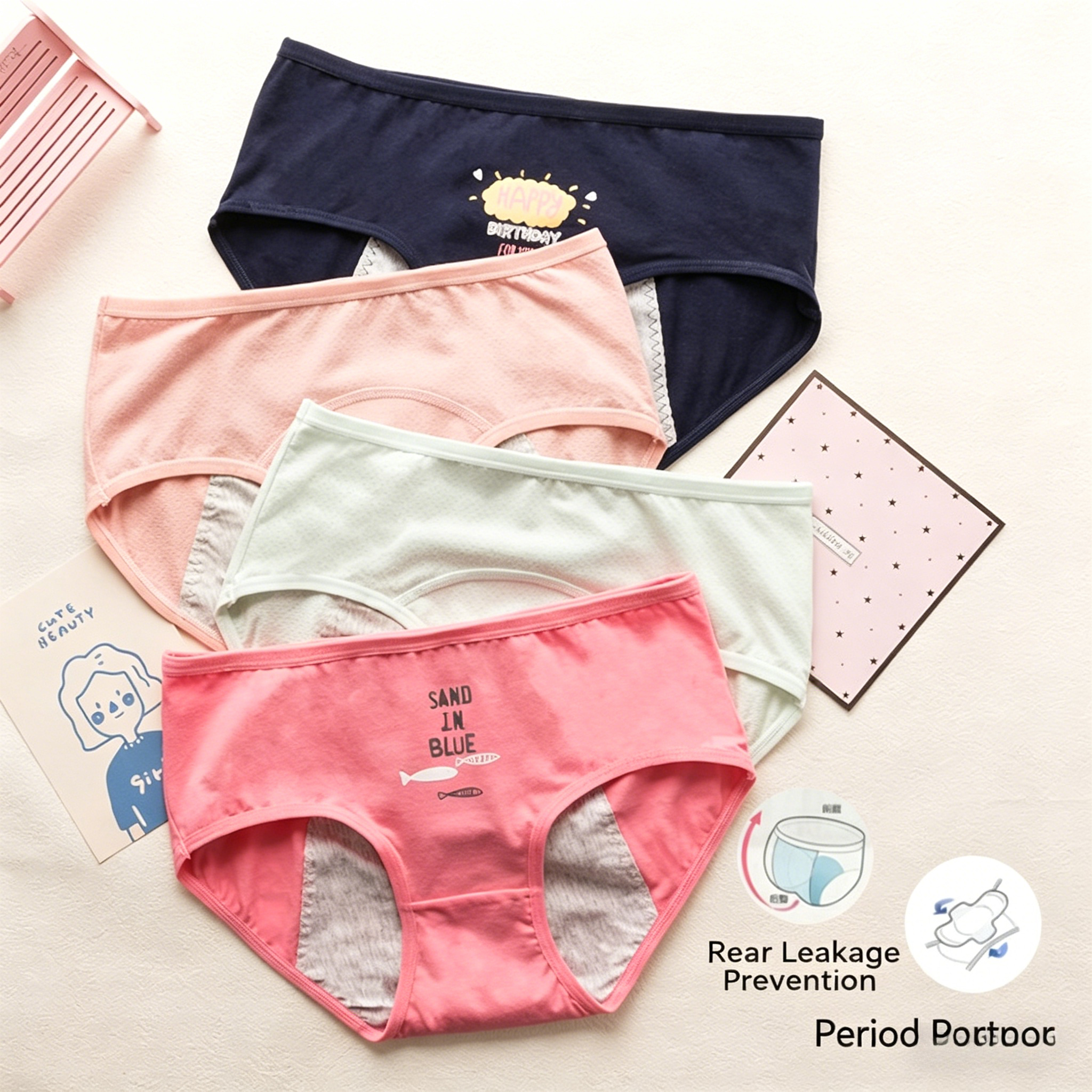Cute Cartoon Period Underwear  - Period Panty Absorbent ulasan dan harga