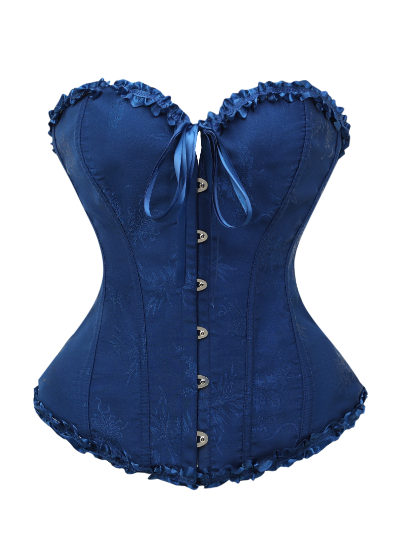 Dark blue jacquard lace edged  - Corset Waist Cinch ulasan dan harga