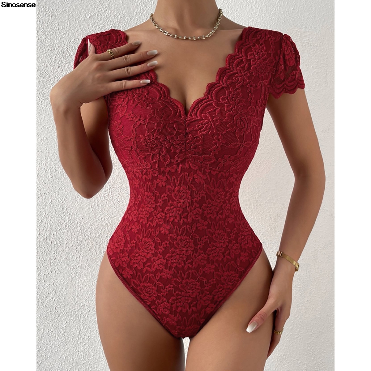 Womens Embroidery Floral Contr - Lace Teddy Lingerie ulasan dan harga